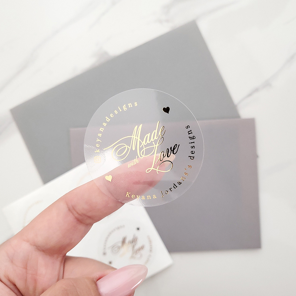 Personalised Candle Label - Adesivi personalizzati per etichette trasparenti rotonde