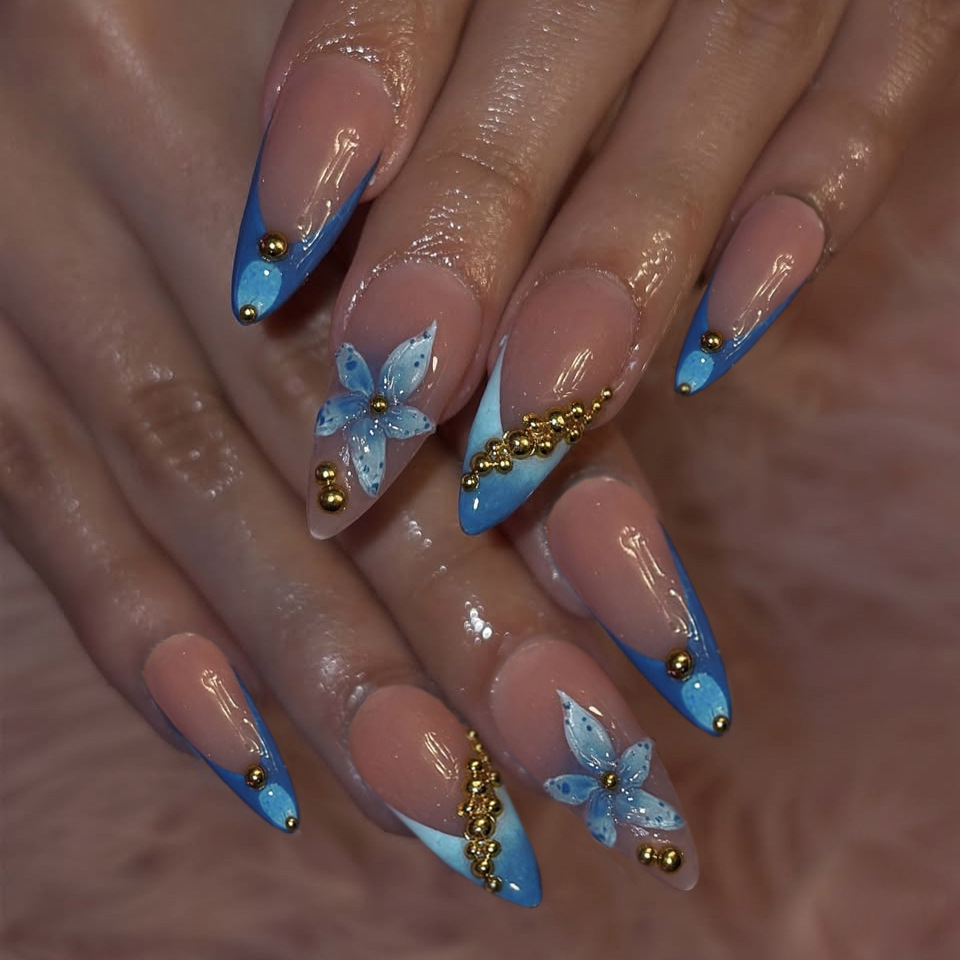 Unghie finte nude con stampa d - Pressed Flower Art recensione e prezzo